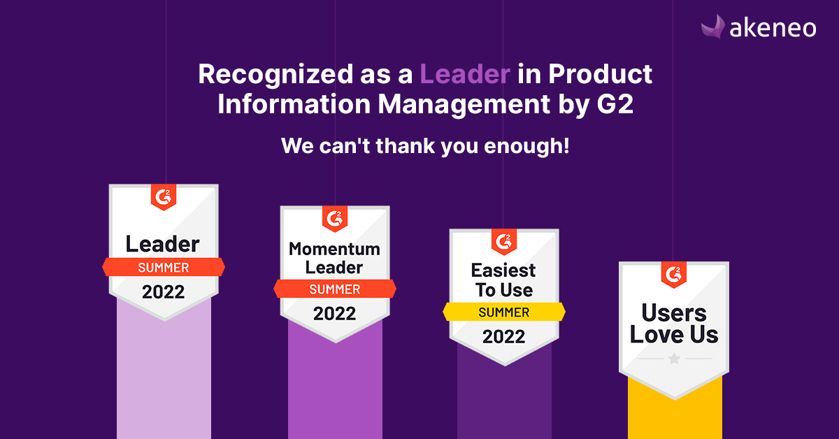 Our Customers Voted Us Leaders in Product Information Management on G2