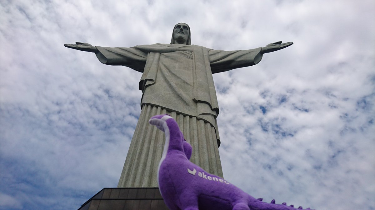 Ziggy at the foot of Christ the Redeemer