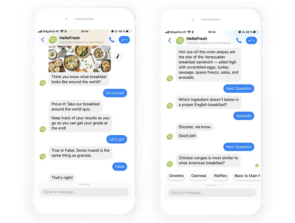 HelloFresh chatbot