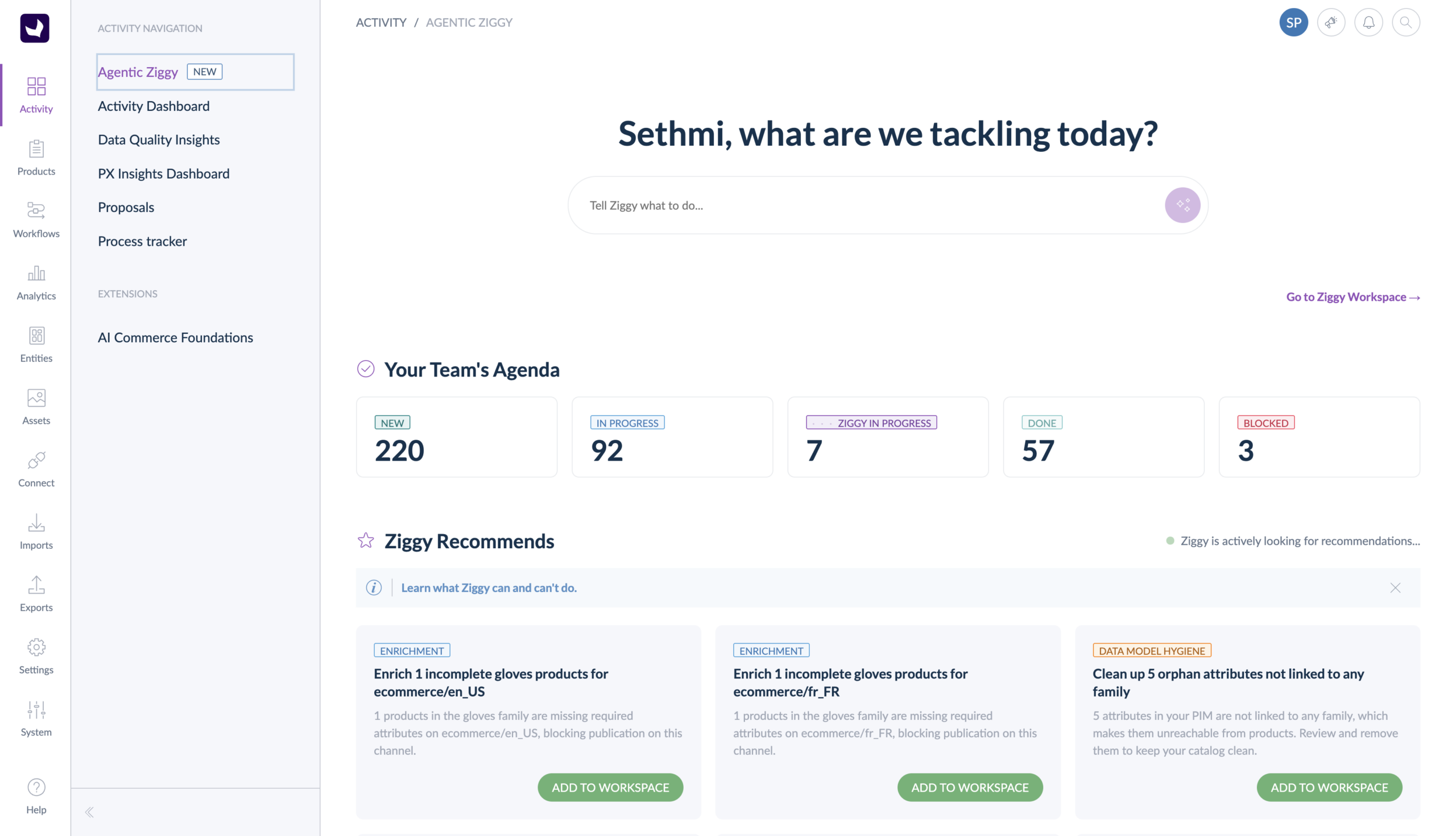 Agentic Ziggy Dashboard